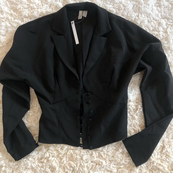 ASOS long sleeve corset top with button detail - Picture 1 of 4